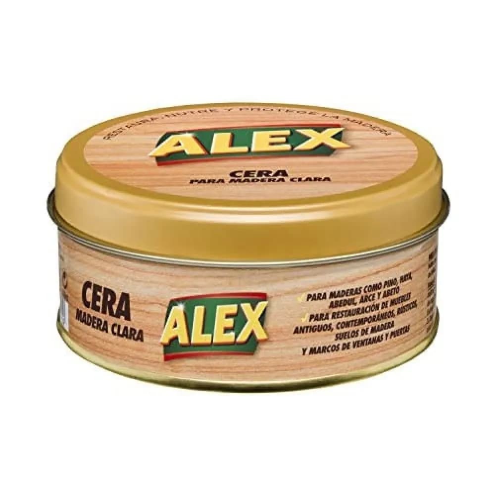 Cera solida madera clara lata