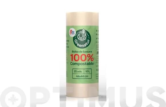 Bolsa basura 10 L (25 uds) compostable