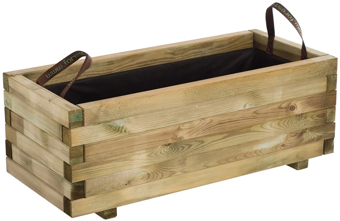 Jardinera de madera rectangular 73l baroque