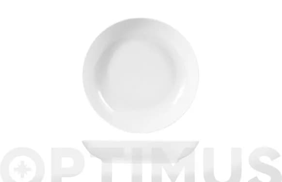 Plato porcelana sweden coupe blanco
