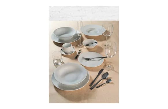 Plato porcelana grabado blanco