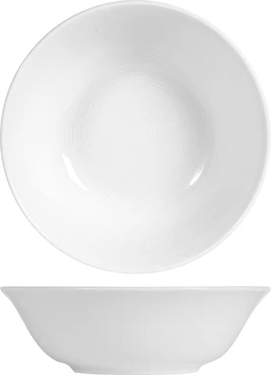 Bol porcelana grabado blanco
