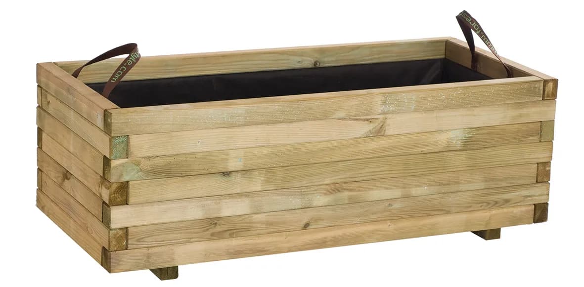 Jardinera de madera rectangular 141l baroque