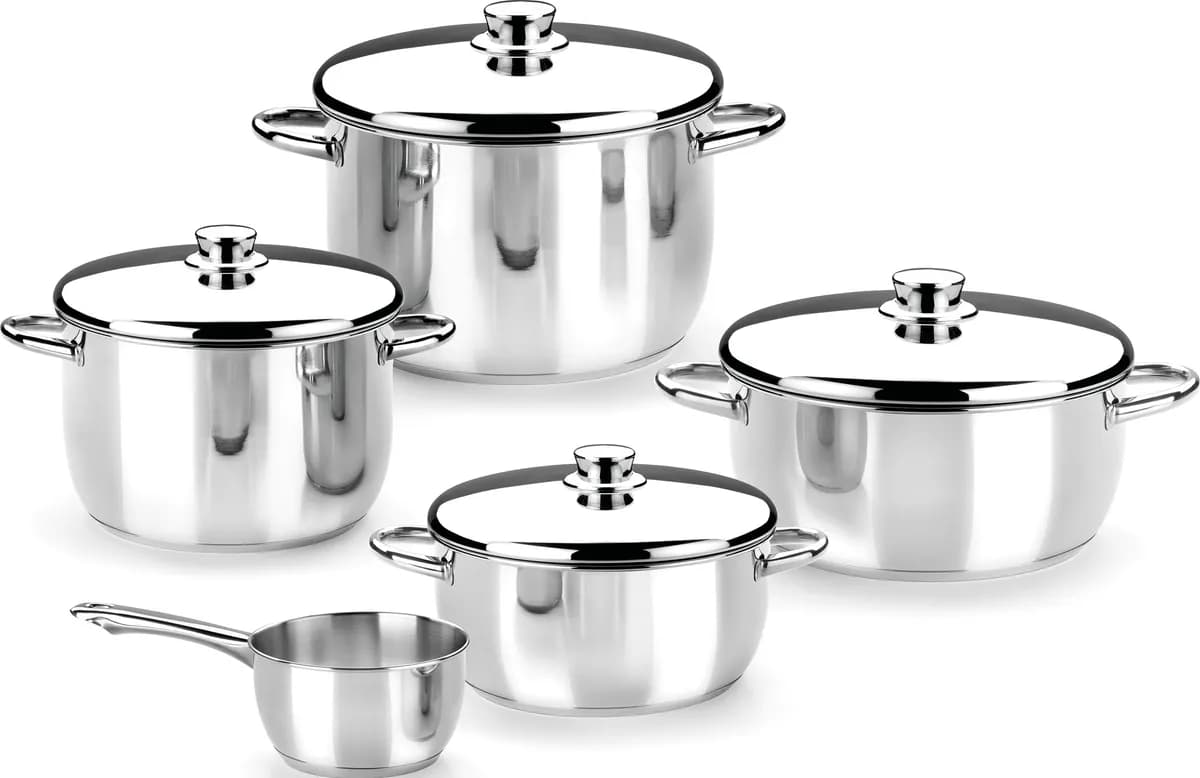 Batería inox optima tapa cristal