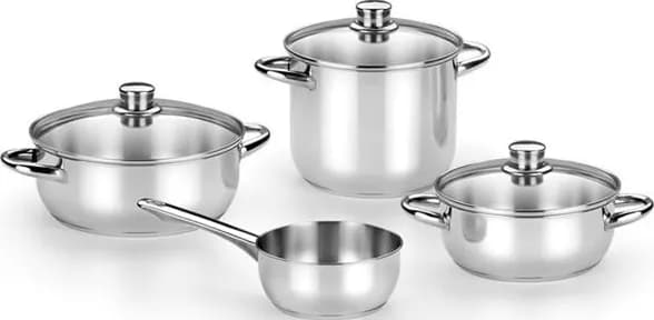 Batería inox optima tapa cristal
