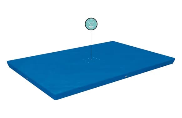 Cobertor de invierno para piscina rectangular