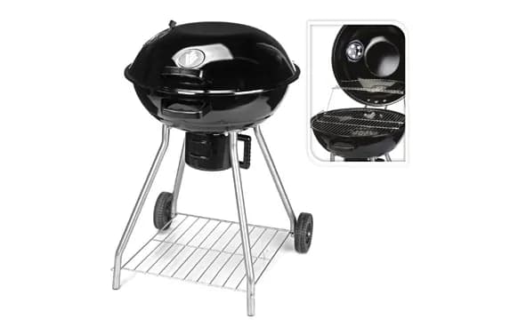 Barbacoa carbon redonda con tapa