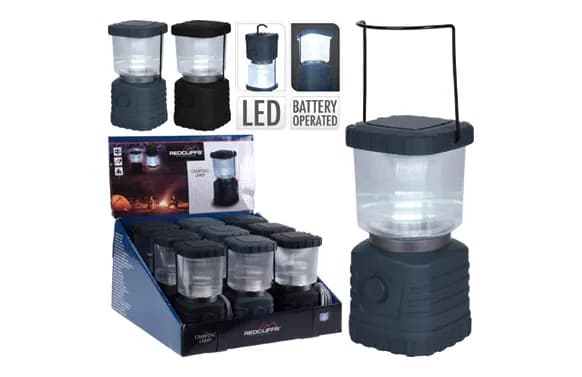 Lampara camping led a pilas gris