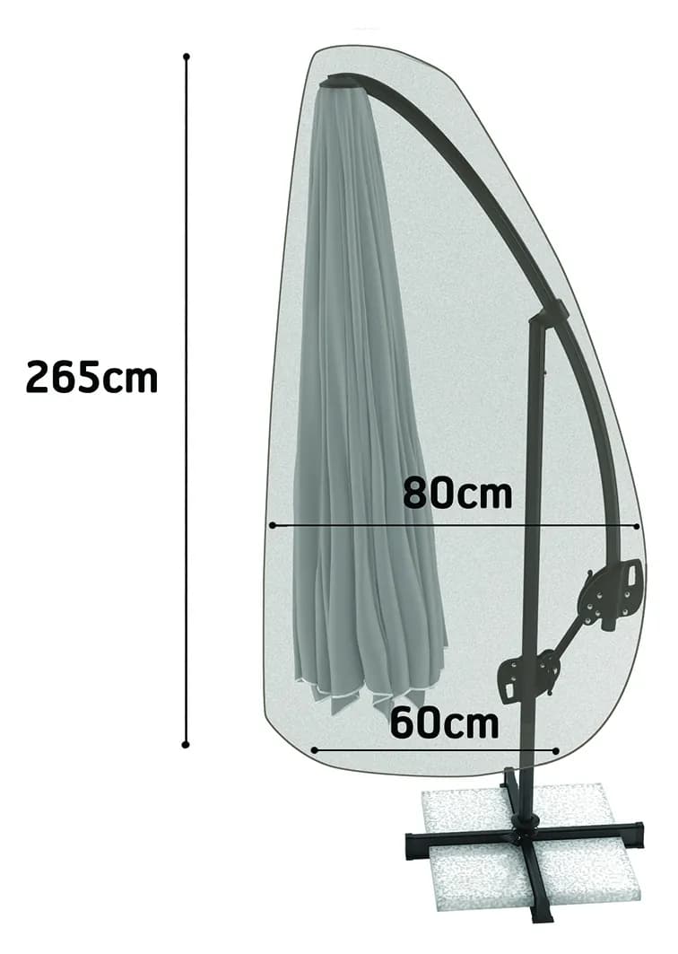 Funda parasol excentrico vison