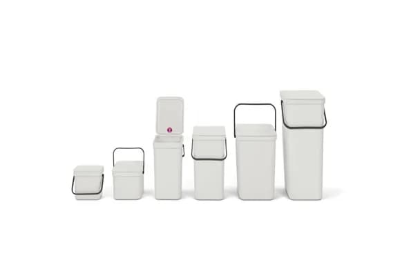 Cubo reciclaje sort & go' gris claro