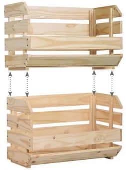 Caja pino apilable evolution