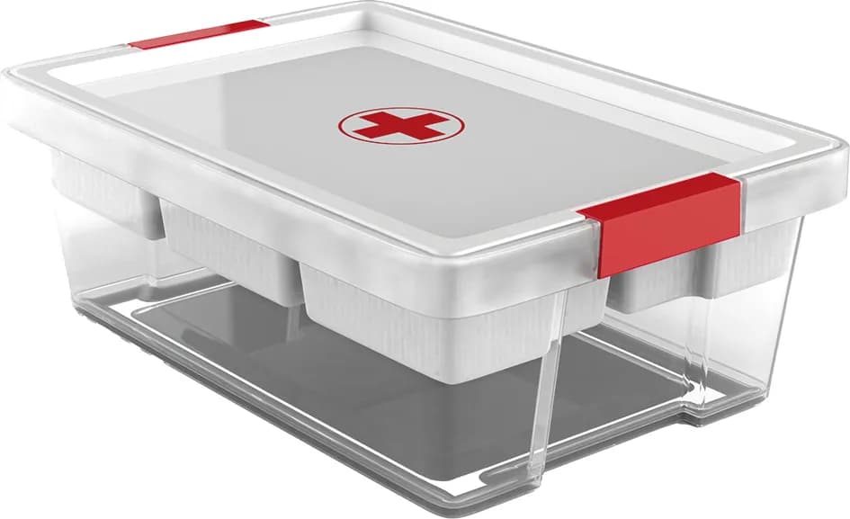 Caja multiusos new botiquin cruz roja