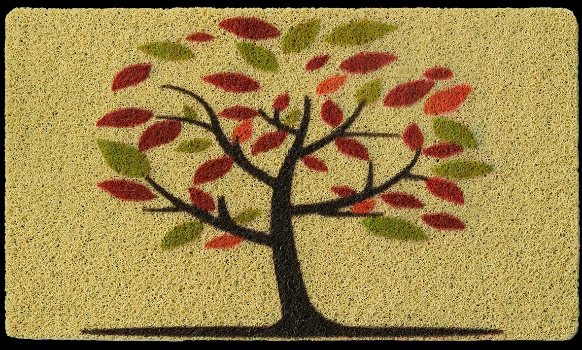Felpudo vinilo decorado arbol