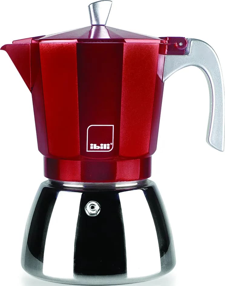 Cafetera acero + aluminio inducción elba