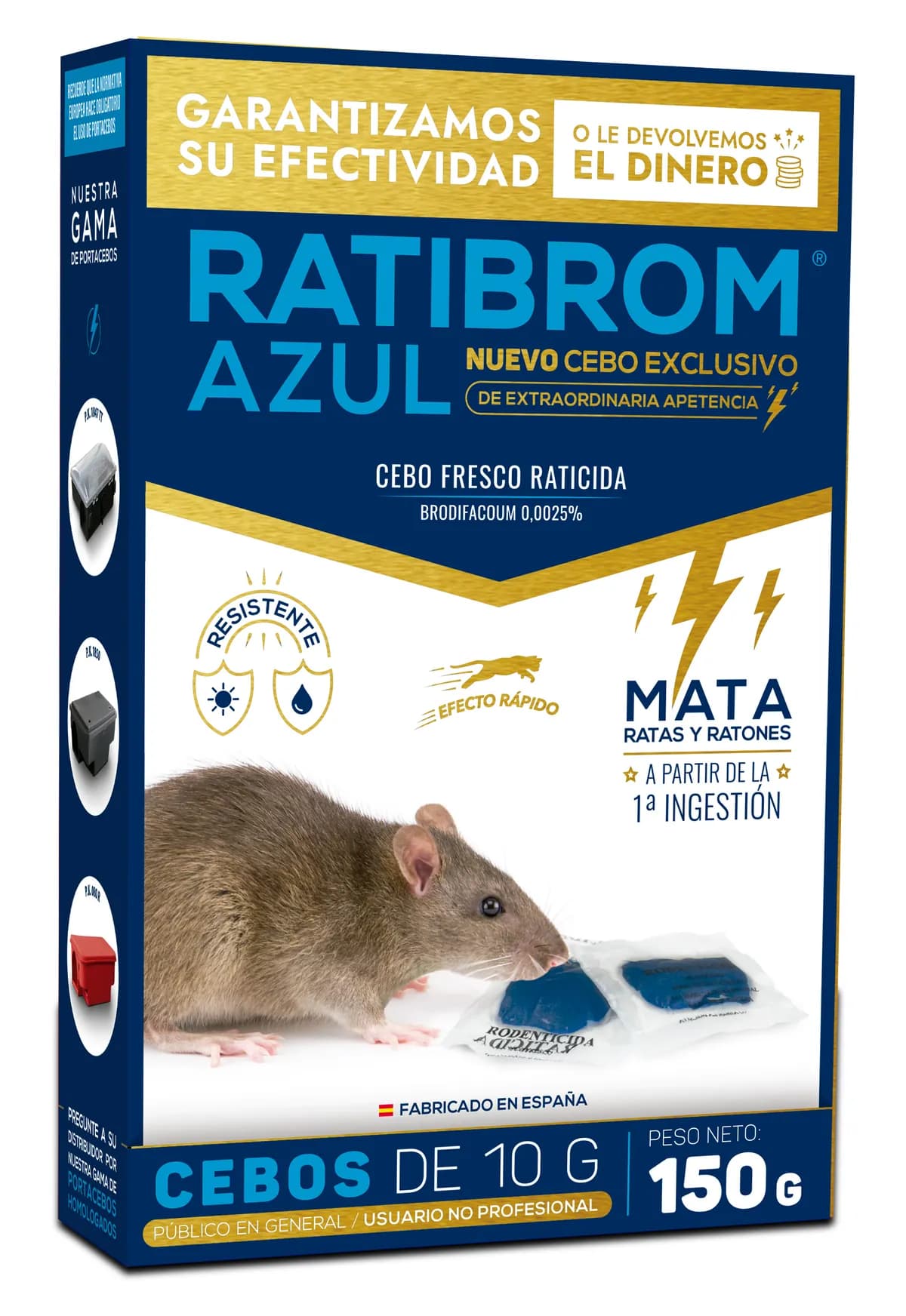 Raticida cebo fresco ratibrom azul
