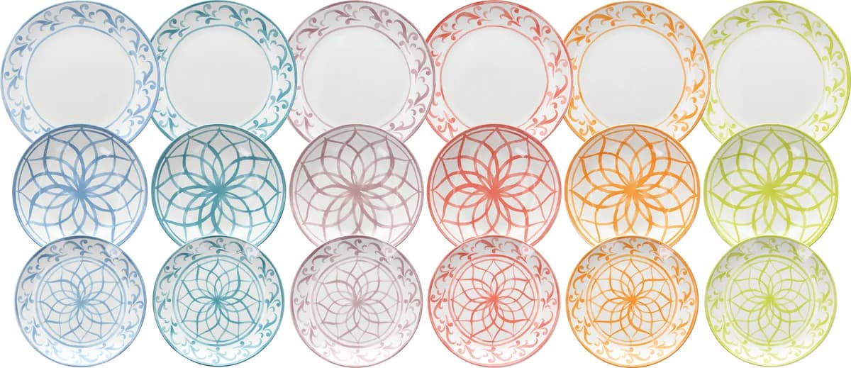 Vajilla porcelana decorada 18 pzs