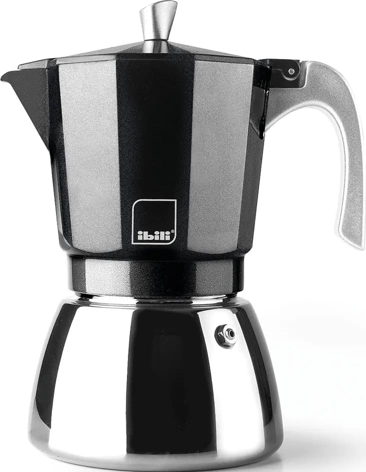 Cafetera acero + aluminio inducción elba