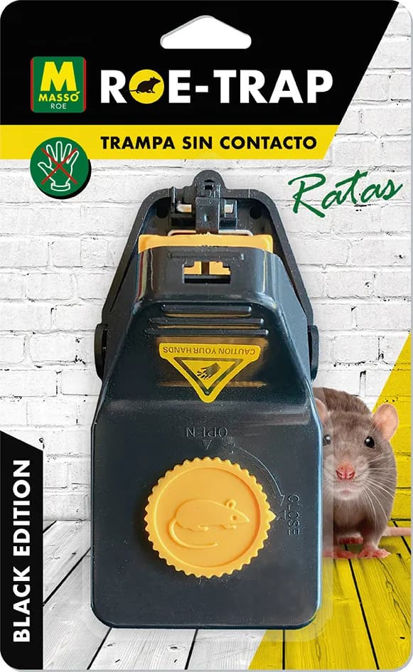 Trampa mecanica roe-trap ratas black edition