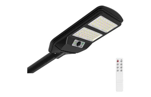 Farola solar industrial negro sensor pir