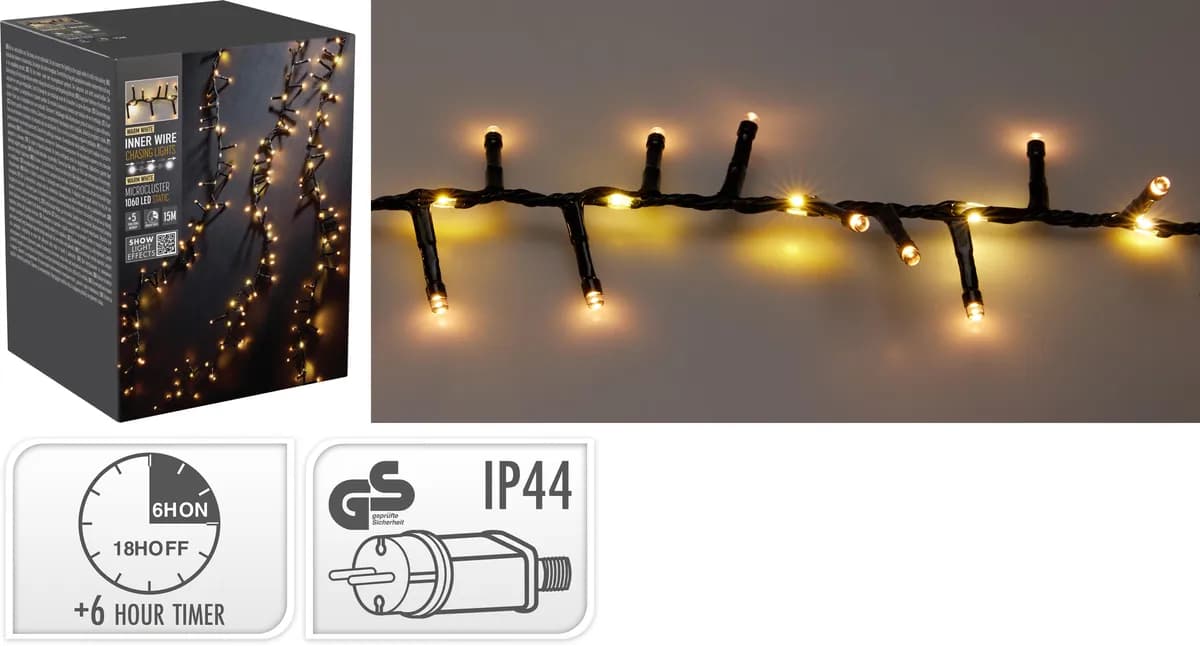 Guirnalda serpiente 1060 led ip44 15 funciones timer