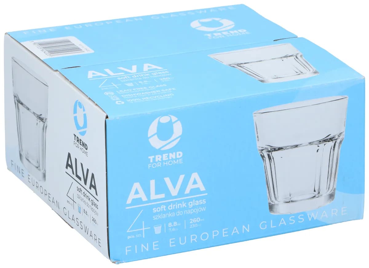 Vaso agua pack 4 unidades