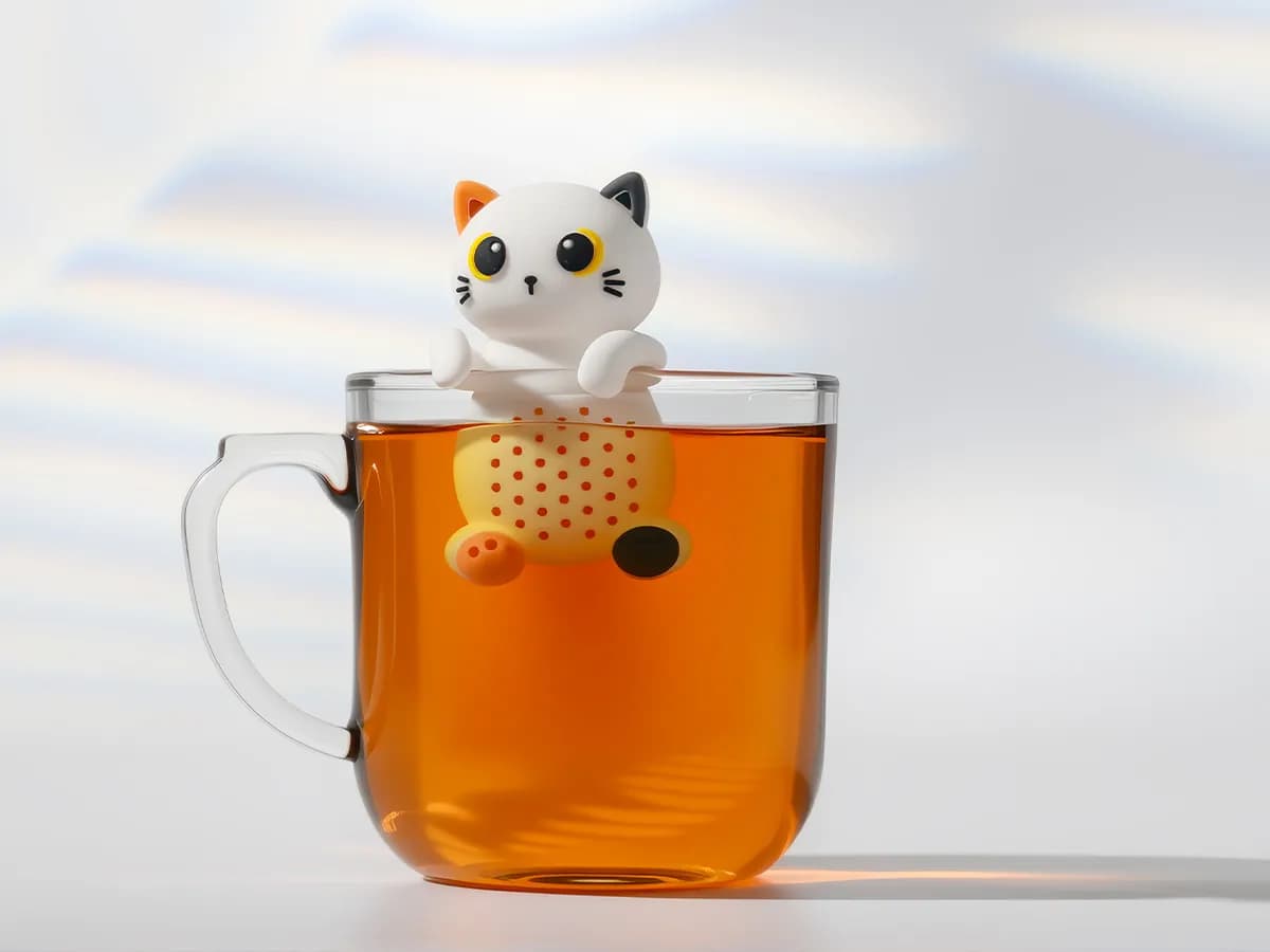 Infusor te gato naranja