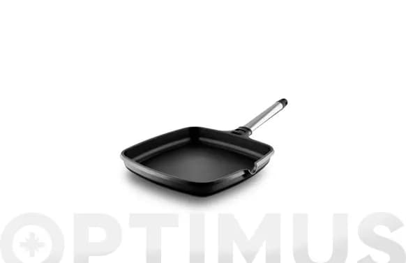 Grill liso aluminio fundido mango inox