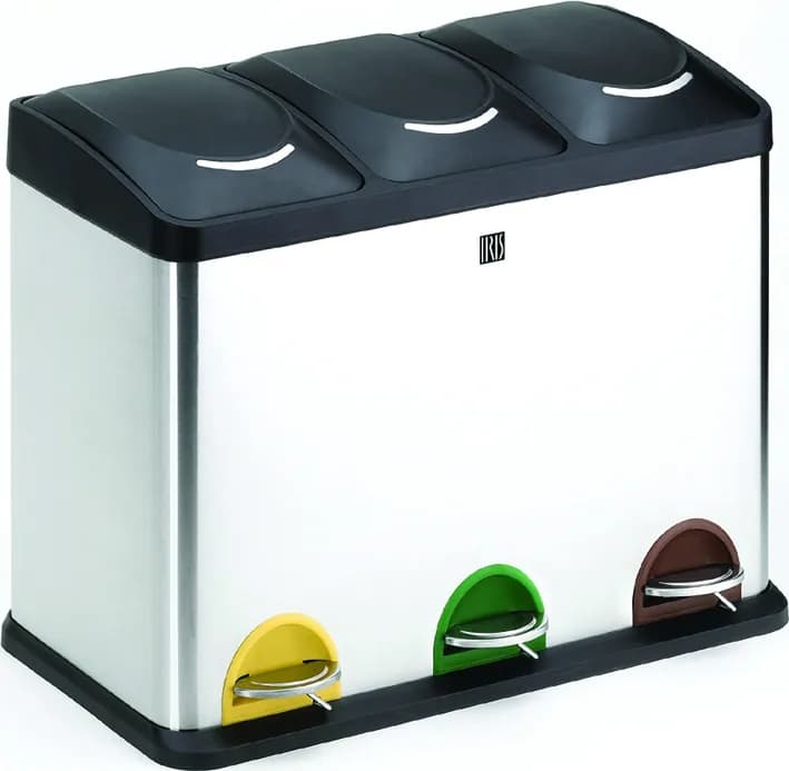 Cubo reciclaje 3 compartimientos