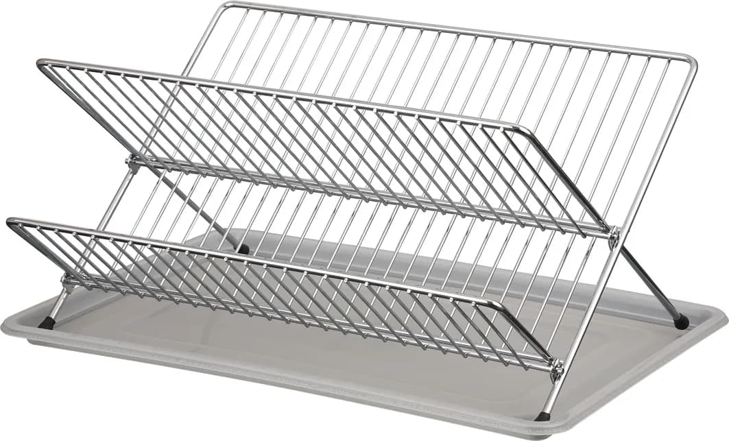 Escurreplatos cromado plegable