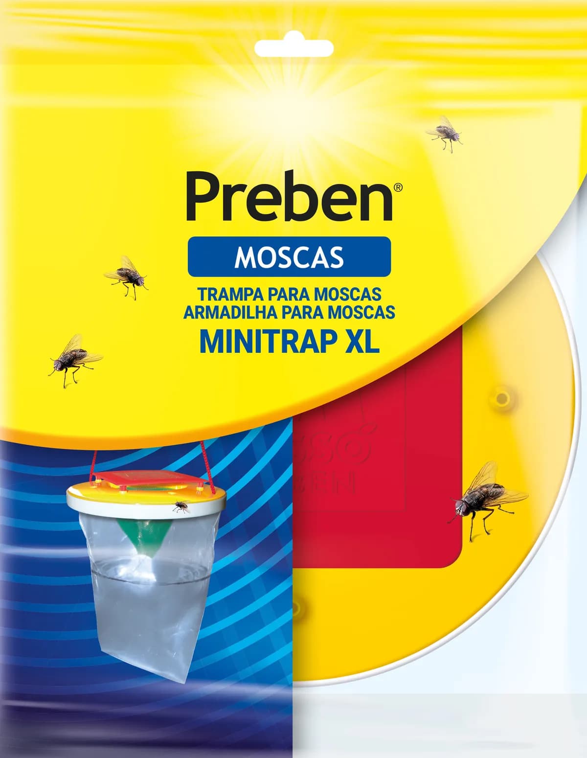 Trampa ecológica caza moscas