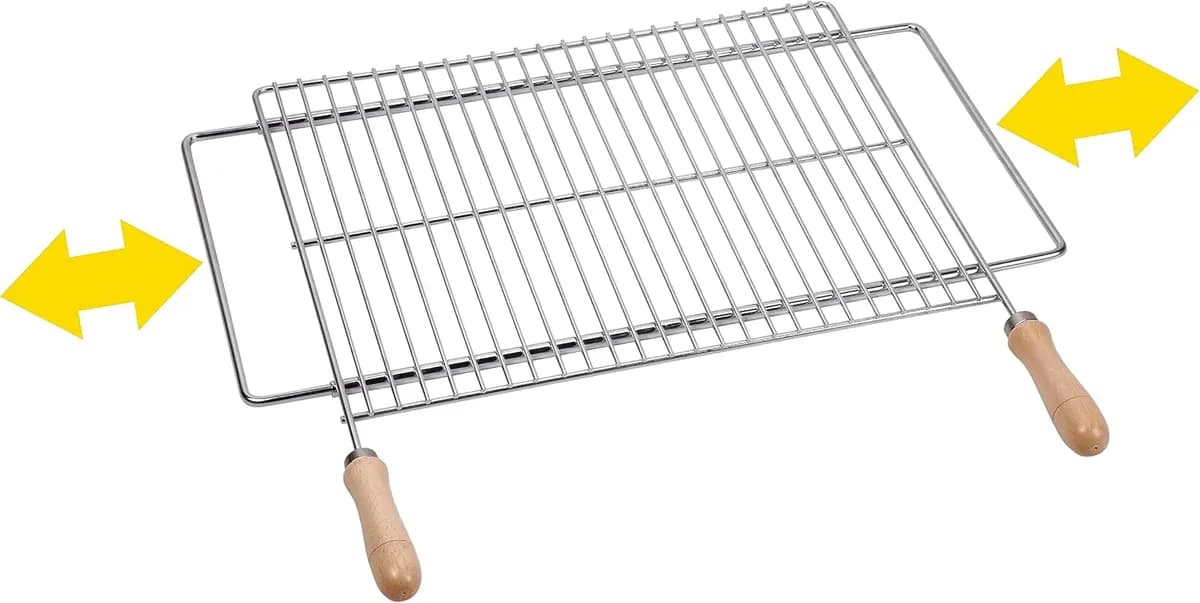 Parrilla barbacoa extensible zinc
