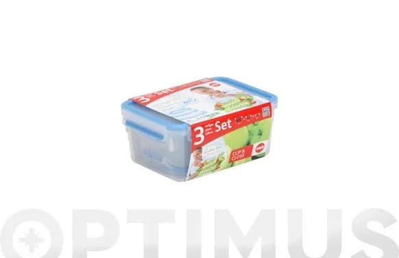 Contenedor hermetico set 3 pzs