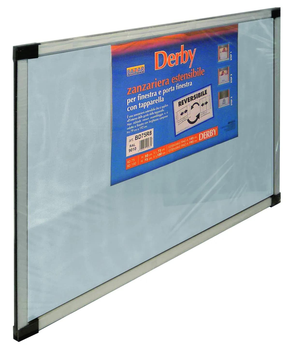 Mosquitera ventana extensible fibra vidrio blanca