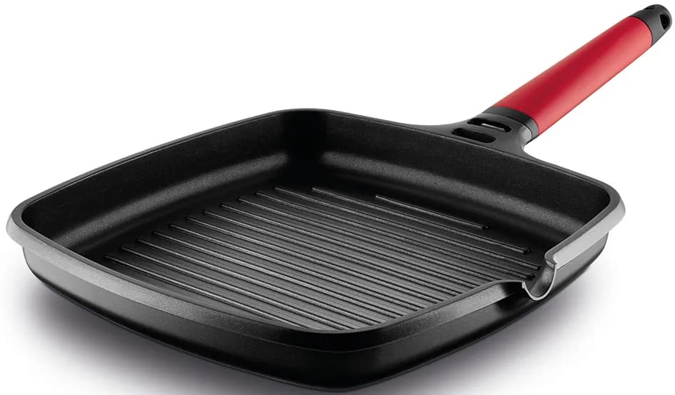Grill induction mango desmontable rojo