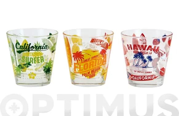 Vaso agua pack 3 uds
