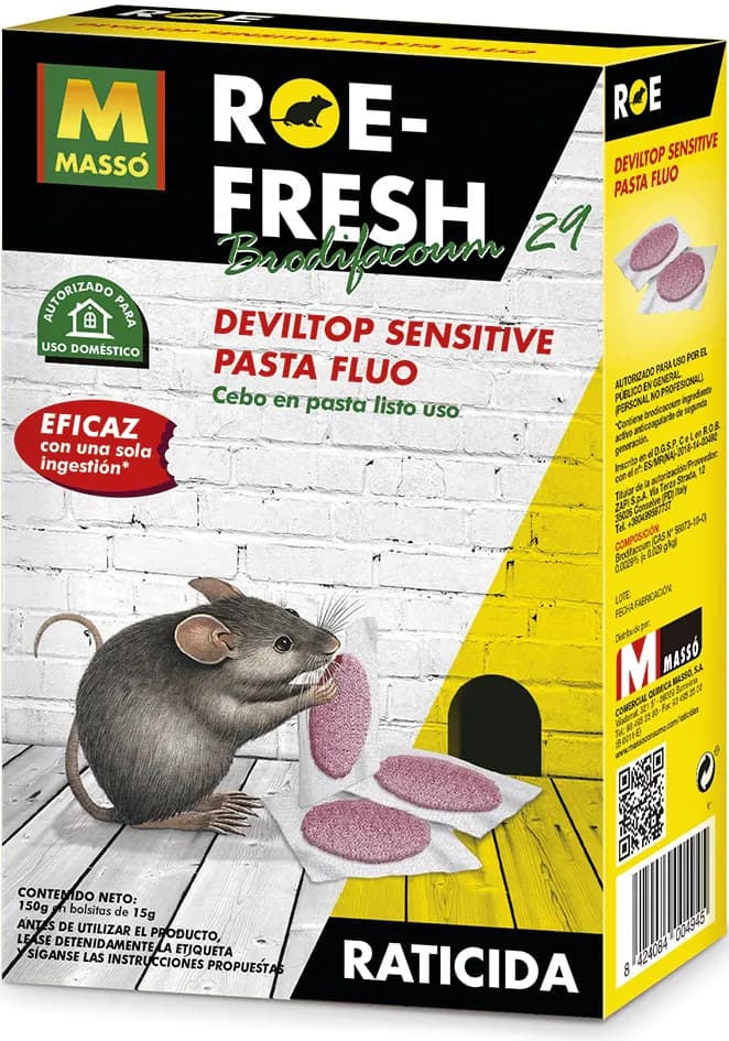 Raticida cebo fresco roe-fresh monodosis