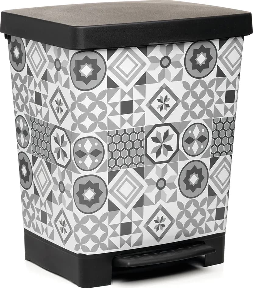 Cubo pedal decorado cubik deco hydraulic