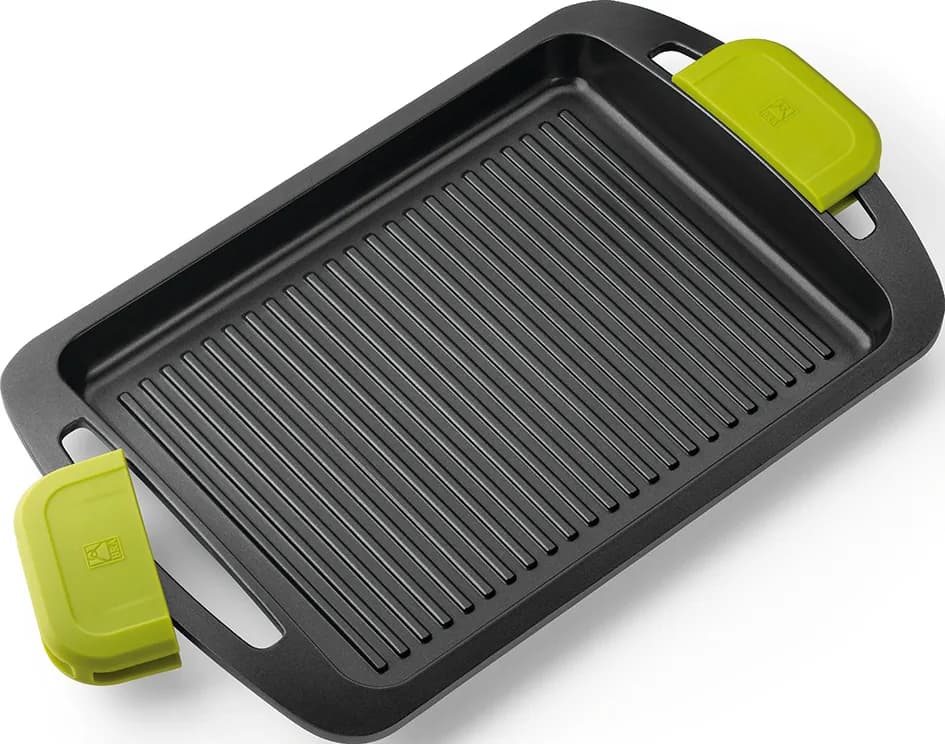 Plancha grill con rayas aluminio fundido foodie