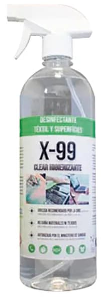 Limpiador hidroalcoholico x-99 clear higienizante