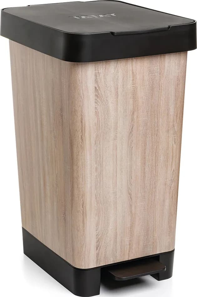 Cubo pedal decorado smart madera