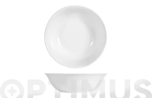 Ensaladera porcelana grabado blanco