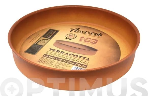 Cazuela baja sin tapa aluminio forjado terracota