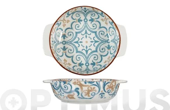 Fuente porcelana redonda full decorado