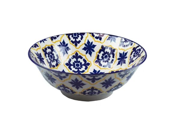 Ensaladera porcelana redonda full decorado