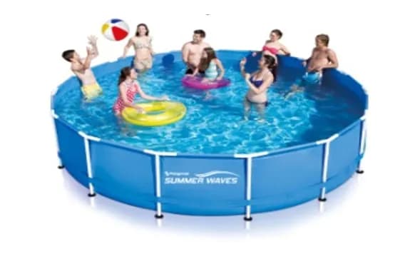 Piscina redonda tubular con depuradora