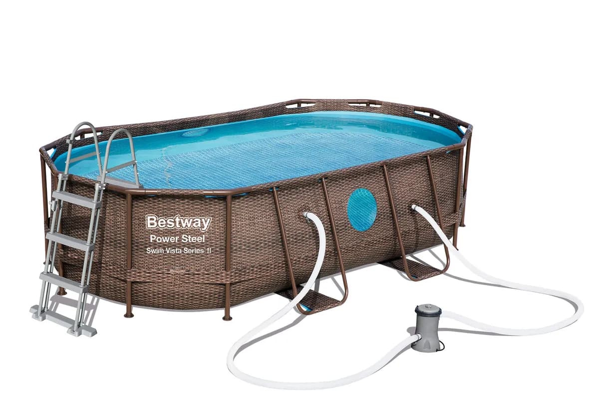 Piscina ovalada desmontable power steel 7.250 L depuradora cartucho tipo ii