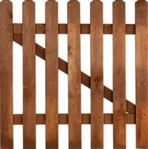 Puerta valla mustang marron