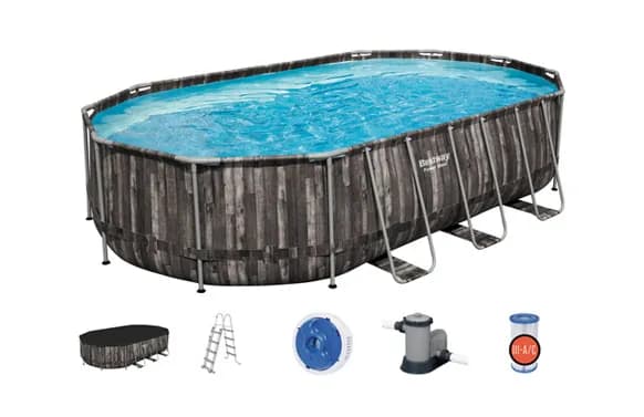 Piscina ovalada desmontable 19.480 L depuradora cartucho tipo iii