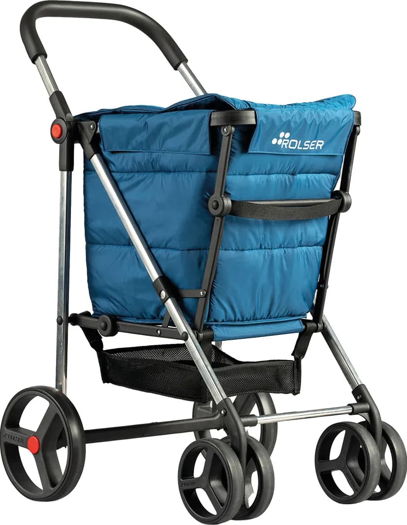 Carro compra 4 ruedas giratorias cesta gran capacidad plegable basket polar 4b