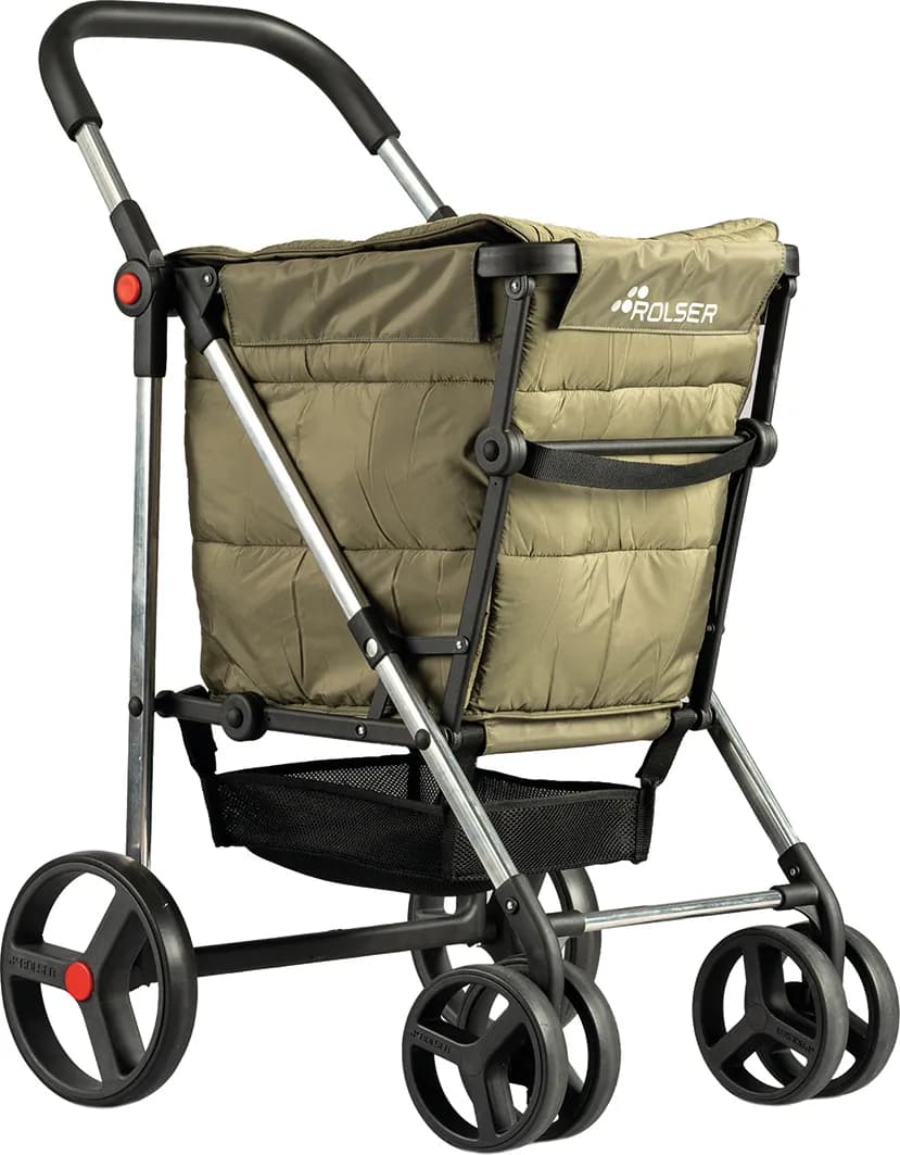 Carro compra 4 ruedas giratorias cesta gran capacidad plegable basket polar 4b